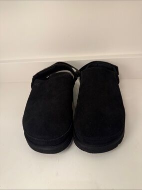 UGG Goldenstar Black Suede Slip-On Women’s Clog with Heel Strap - Size 8.5